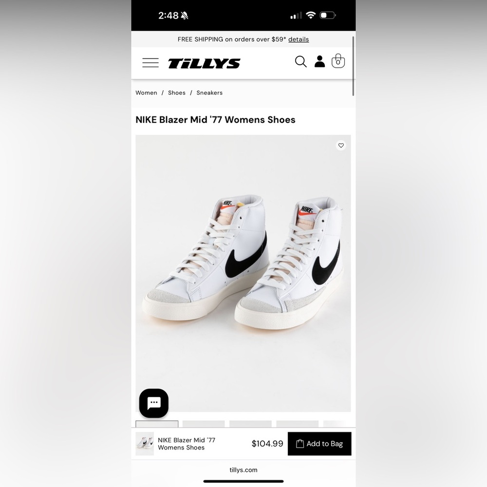 NIKE Blazer Mid '77 Womens Shoes